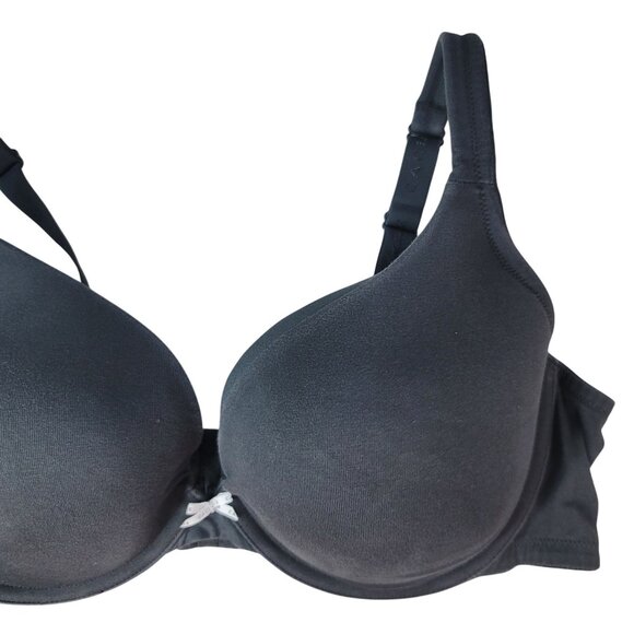 Cacique Boost Plunge Bra Black 44DD Underwire Adjustable Strap Seamless Cup - Picture 2 of 10